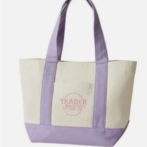 Trader Joe's Lavender Canvas Tote